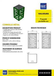 corbeille metal 100 l